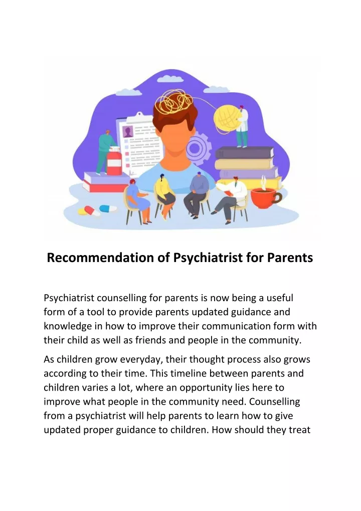 recommendation of psychiatrist for parents