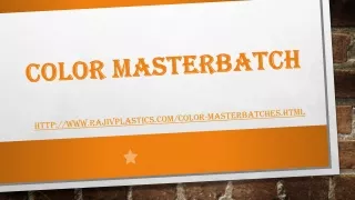 color masterbatch