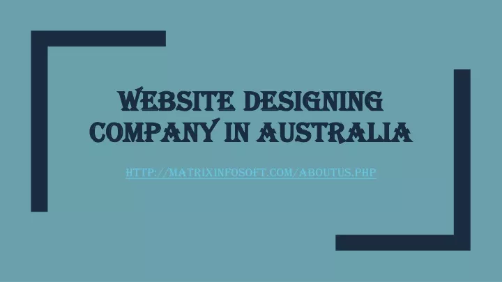 website designing company in australia