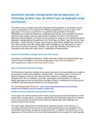 automotive specialty coatings market size