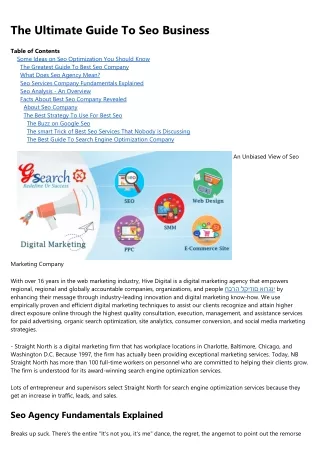 the ultimate guide to seo business