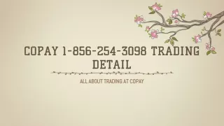 copay 1 856 254 3098 trading detail