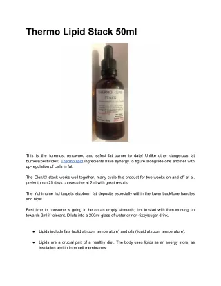 thermo lipid stack 50ml