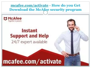 mcafee com activate how do you get download the mcafee security program