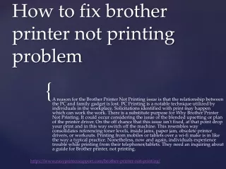 how to fix brother printer not printing problem