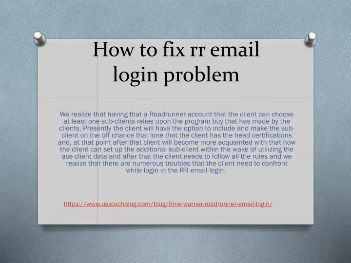 how to fix rr email login problem