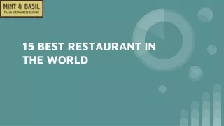 15 best restaurant in the world