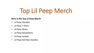 Top Lil Peep Merch