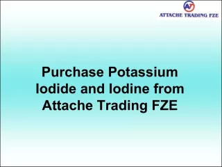 Purchase Potassium Iodide and Iodine from Attache Trading FZE