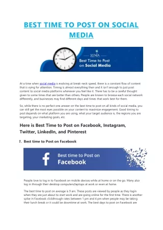 best time to post on social media
