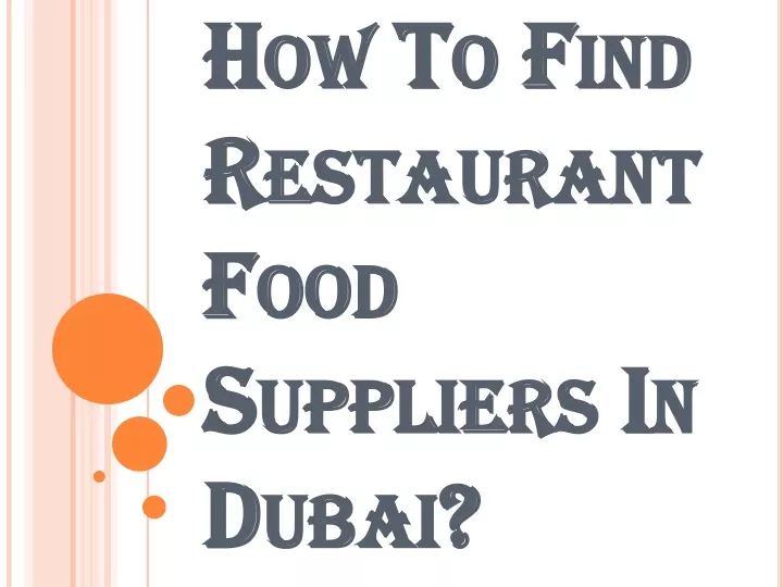 how to find restaurant food suppliers in dubai