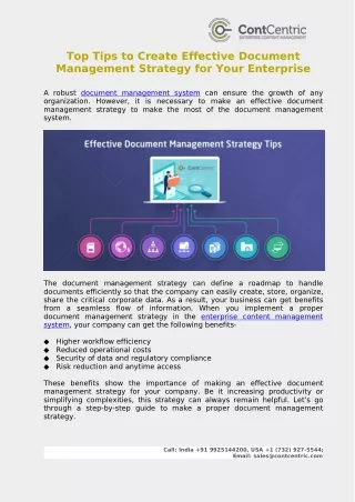 top tips to create effective document management