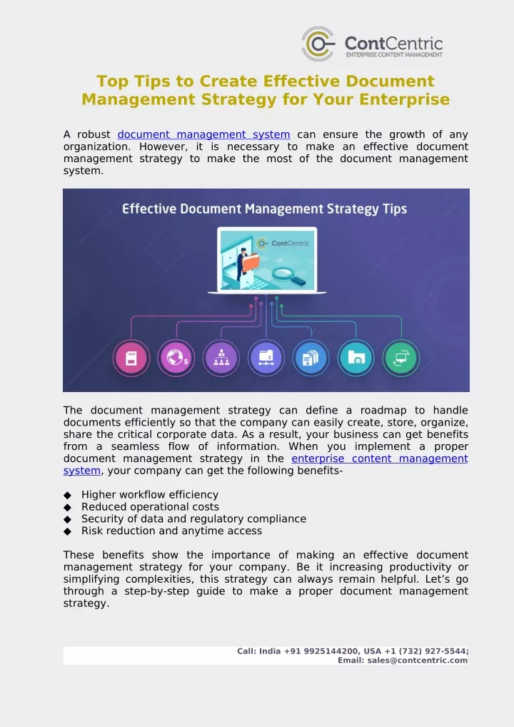 top tips to create effective document management