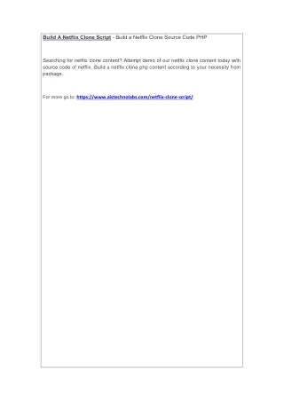 build a netflix clone script build a netflix