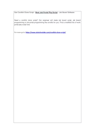 get coroflot clone script best job portal