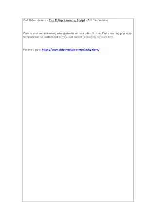 get udacity clone top e php learning script