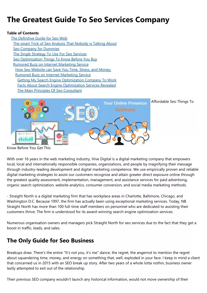 the greatest guide to seo services company