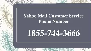 yahoo mail customer service phone number