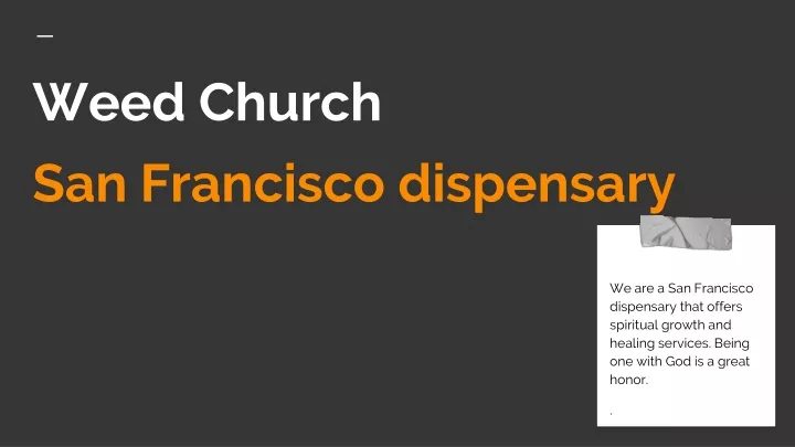 weed church san francisco dispensary