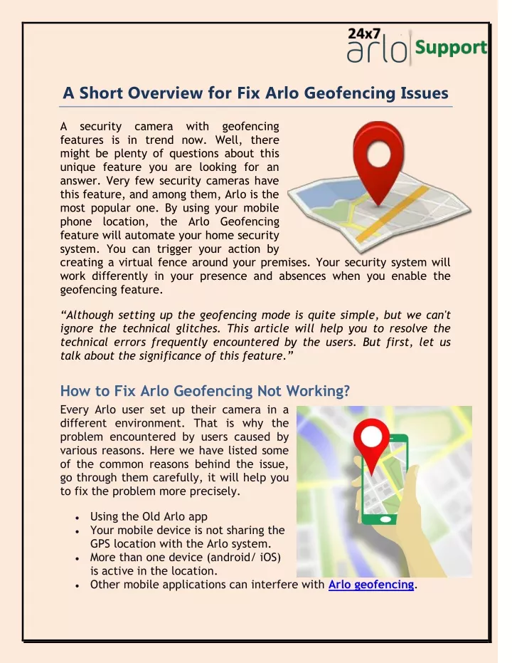 a short overview for fix arlo geofencing issues