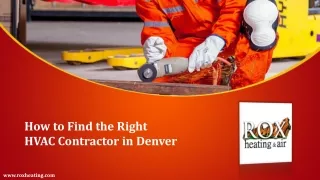 How to Find the Right HVAC Contractor in Denver
