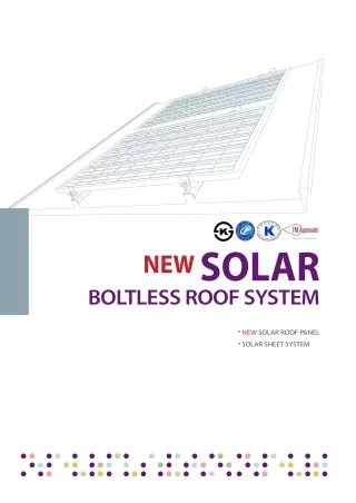 new solar boltless roof system