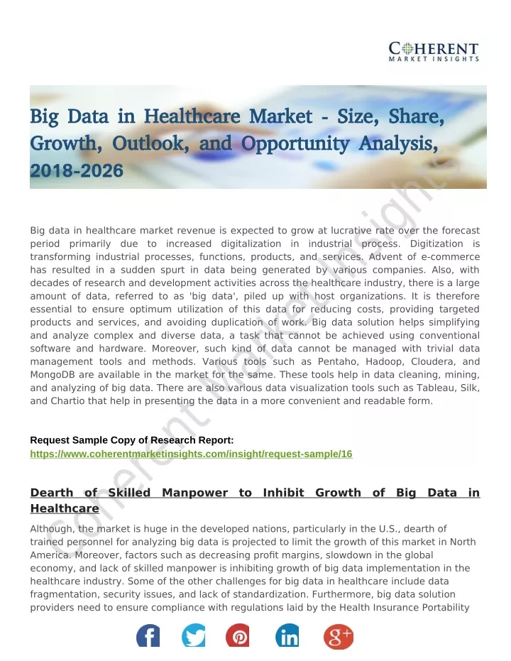big data in healthcare market size share big data