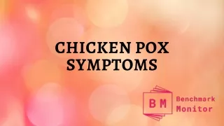 chicken pox symptoms