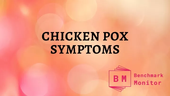 chicken pox symptoms