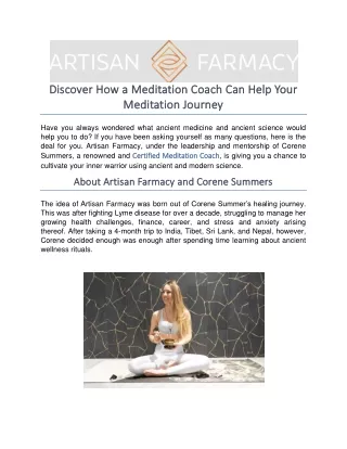 Discover How a Meditation Coach Can Help Your Meditation Journey