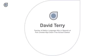 David Terry - Possesses Outstanding Teaching Skills