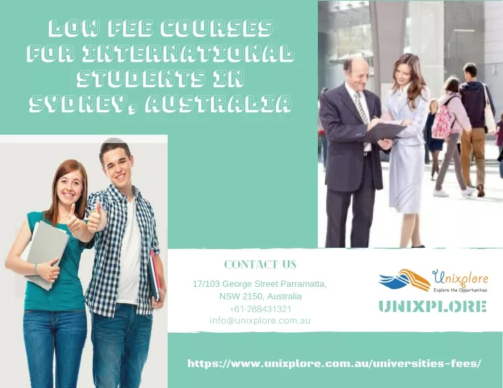 low fee courses for international students