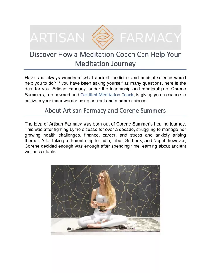 discover how a discover how a meditation coach