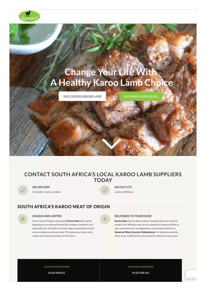 change your life with a healthy karoo lamb choice
