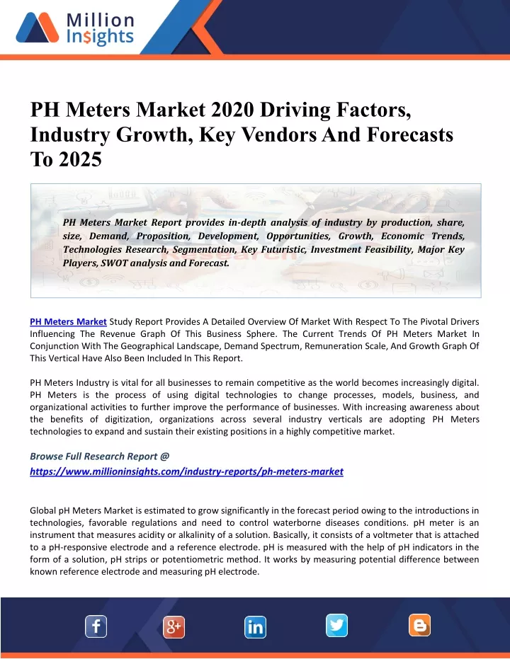 ph meters market 2020 driving factors industry