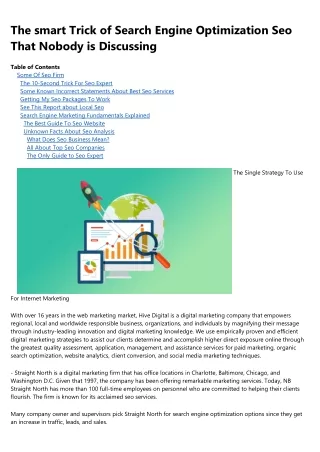 the smart trick of search engine optimization