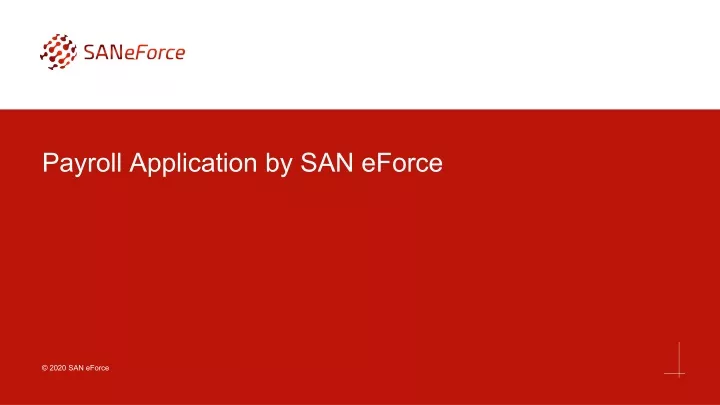 payroll application by san eforce
