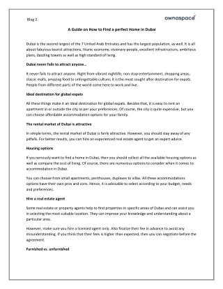blog 2 a guide on how to find a perfect home