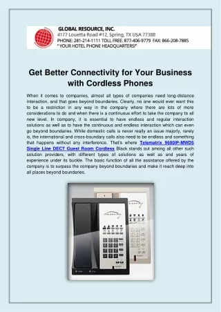 get better connectivity for your business with