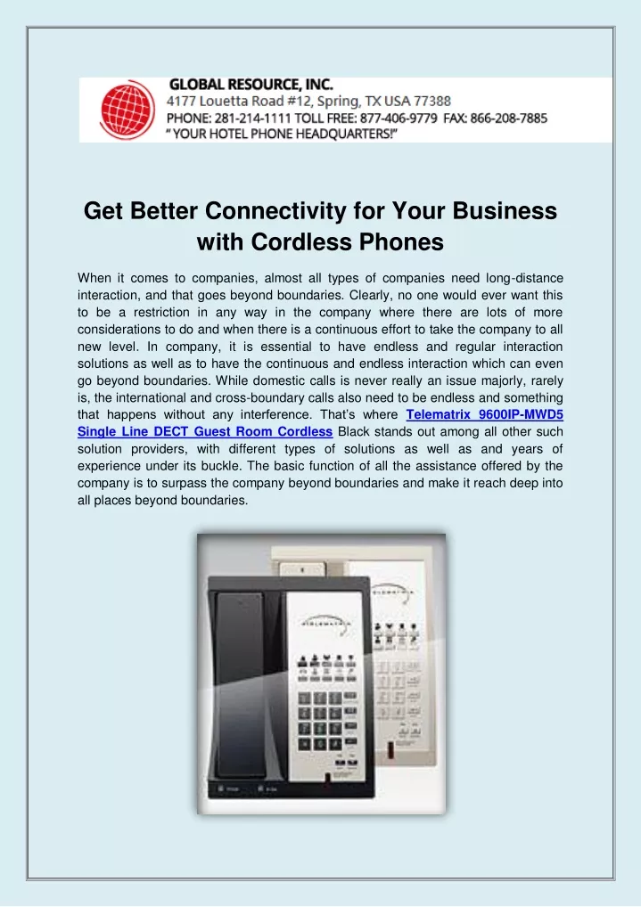 get better connectivity for your business with