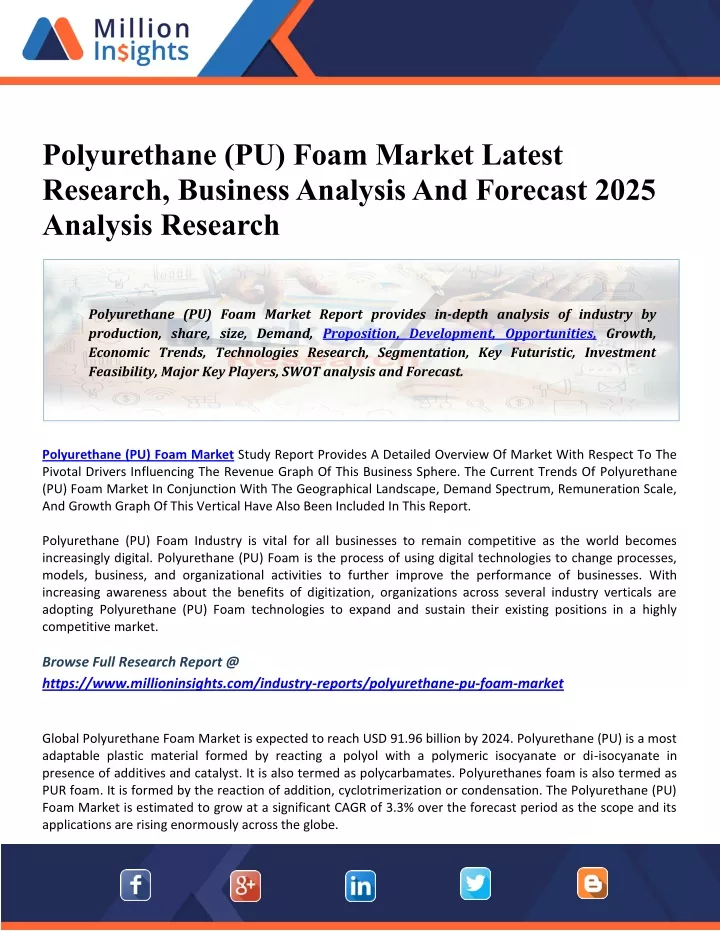 polyurethane pu foam market latest research