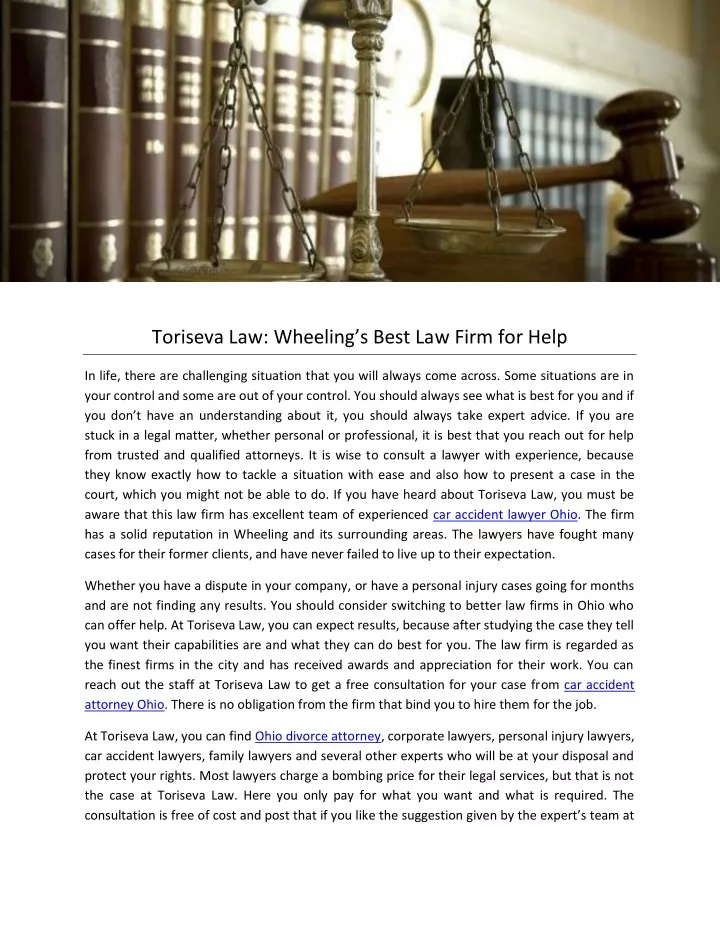 toriseva law wheeling s best law firm for help