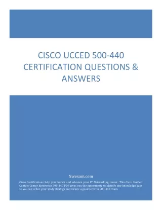 cisco ucced 500 440 certification questions