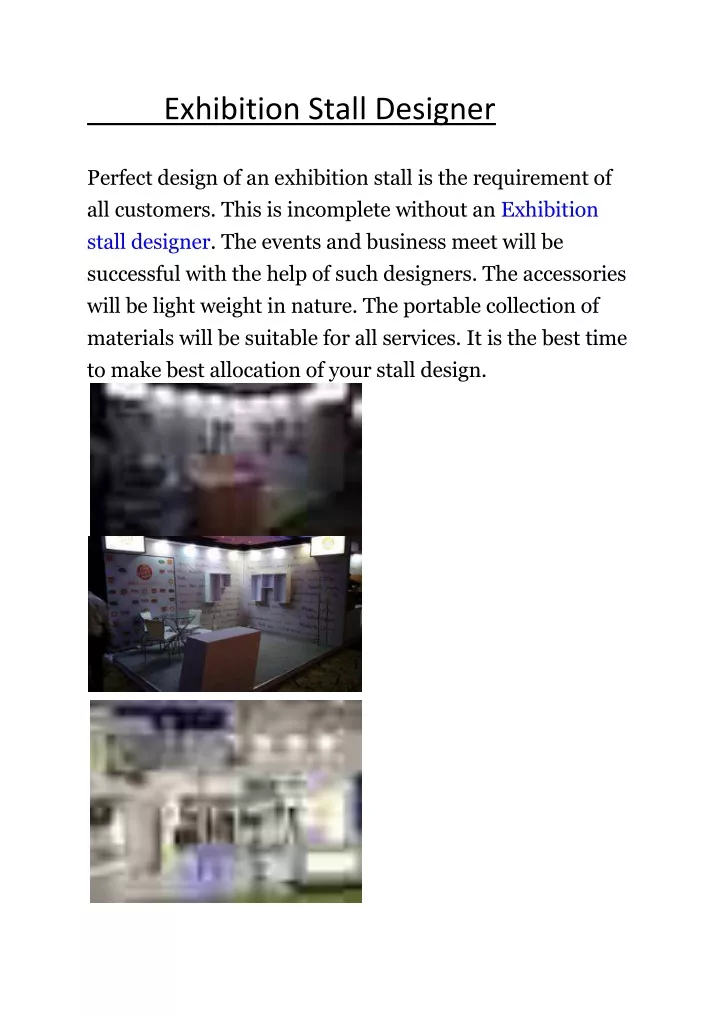 exhibition stall designer