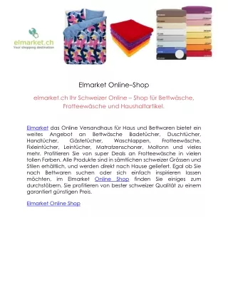 Elmarket-Online–Shop
