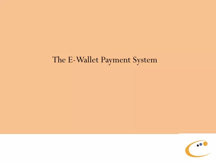 the e wallet payment system