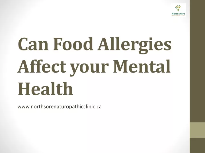 can food allergies affect your mental health