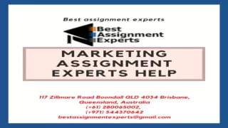 Marketing Assignment Help from Top Experienced Experts