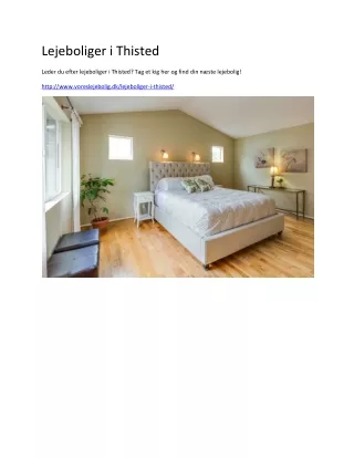 lejeboliger i thisted
