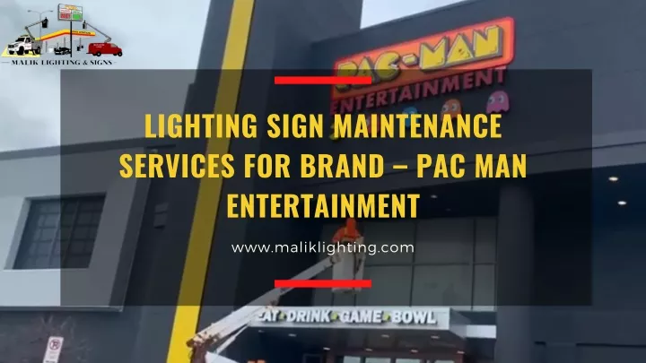lighting sign maintenance services for brand